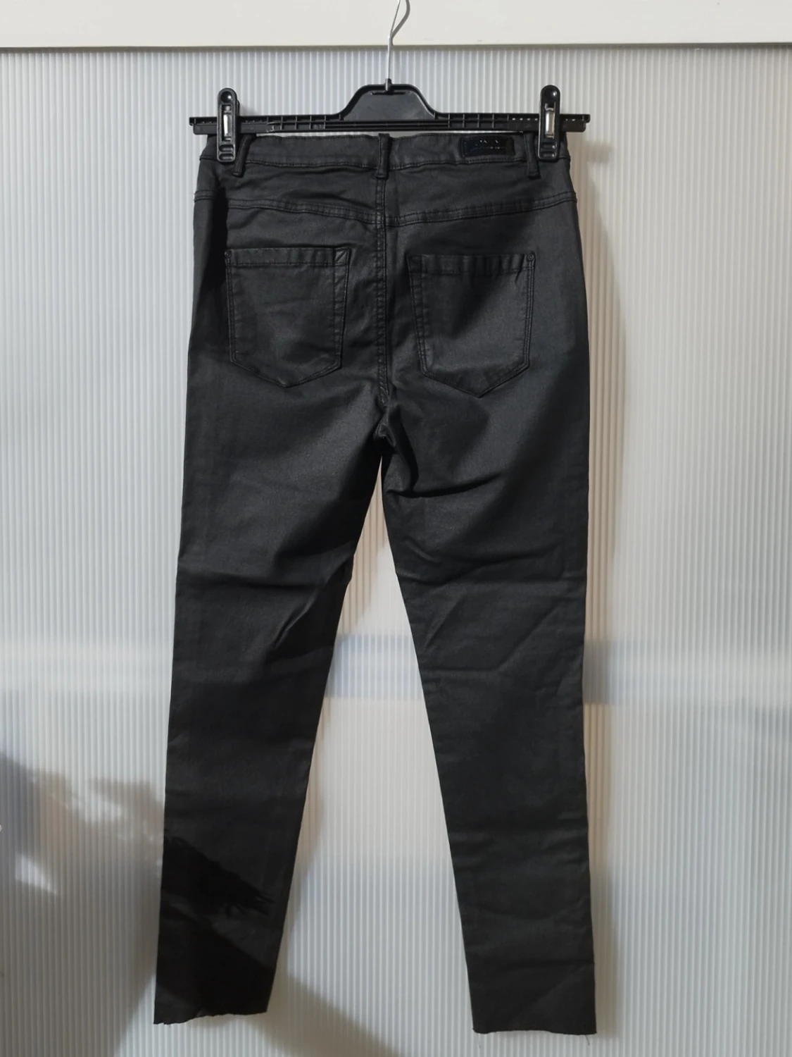 Svarta skinny byxor med hög midja - 4