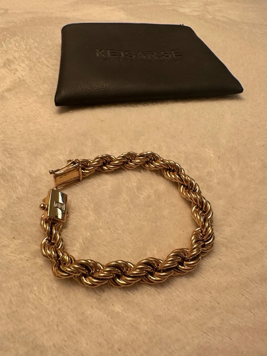 Cordell guldarmband 10mm, 18k guldpläterad från Kejsar.se   - 1