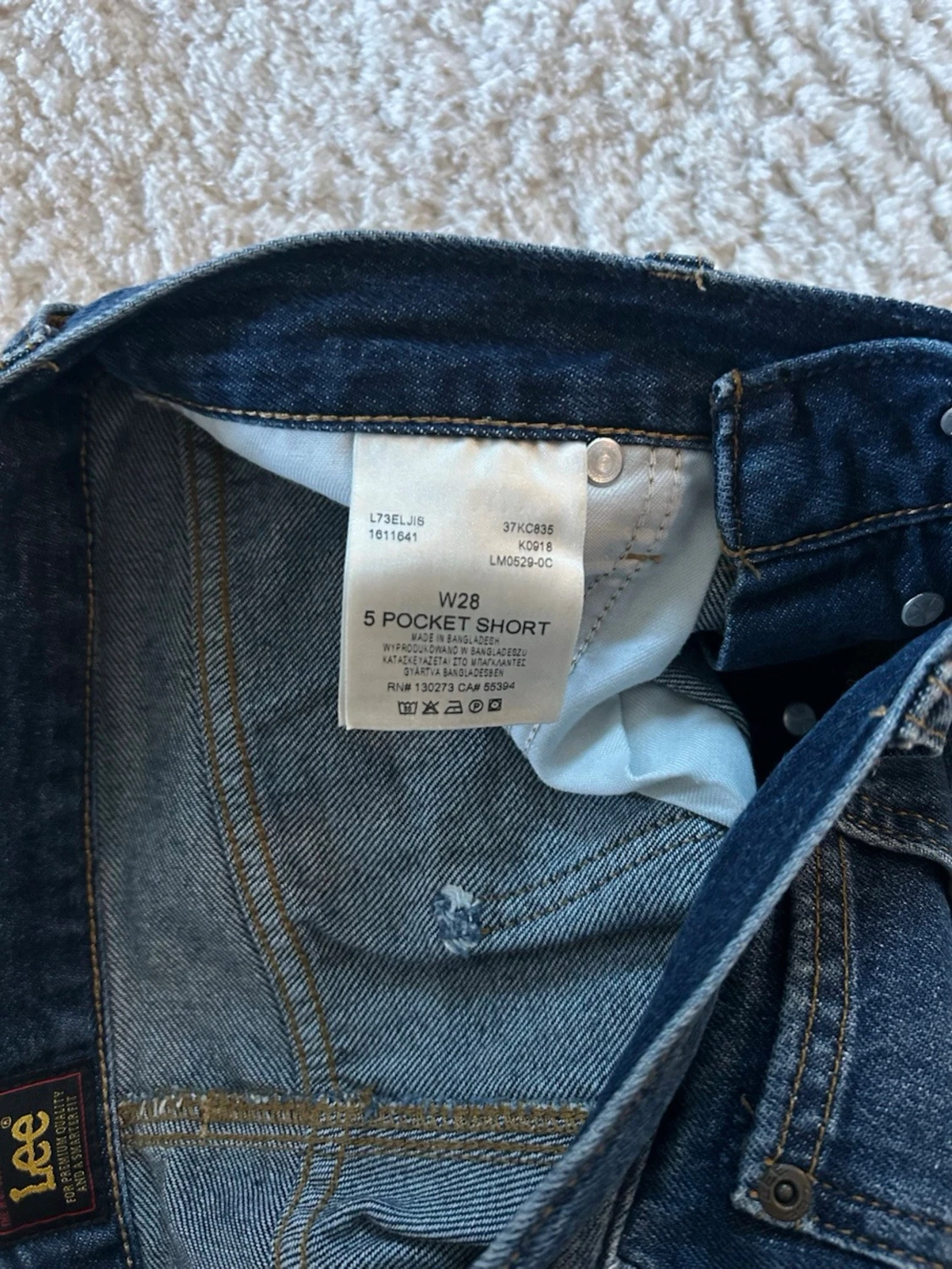 Blå jeansshorts från Lee - 3