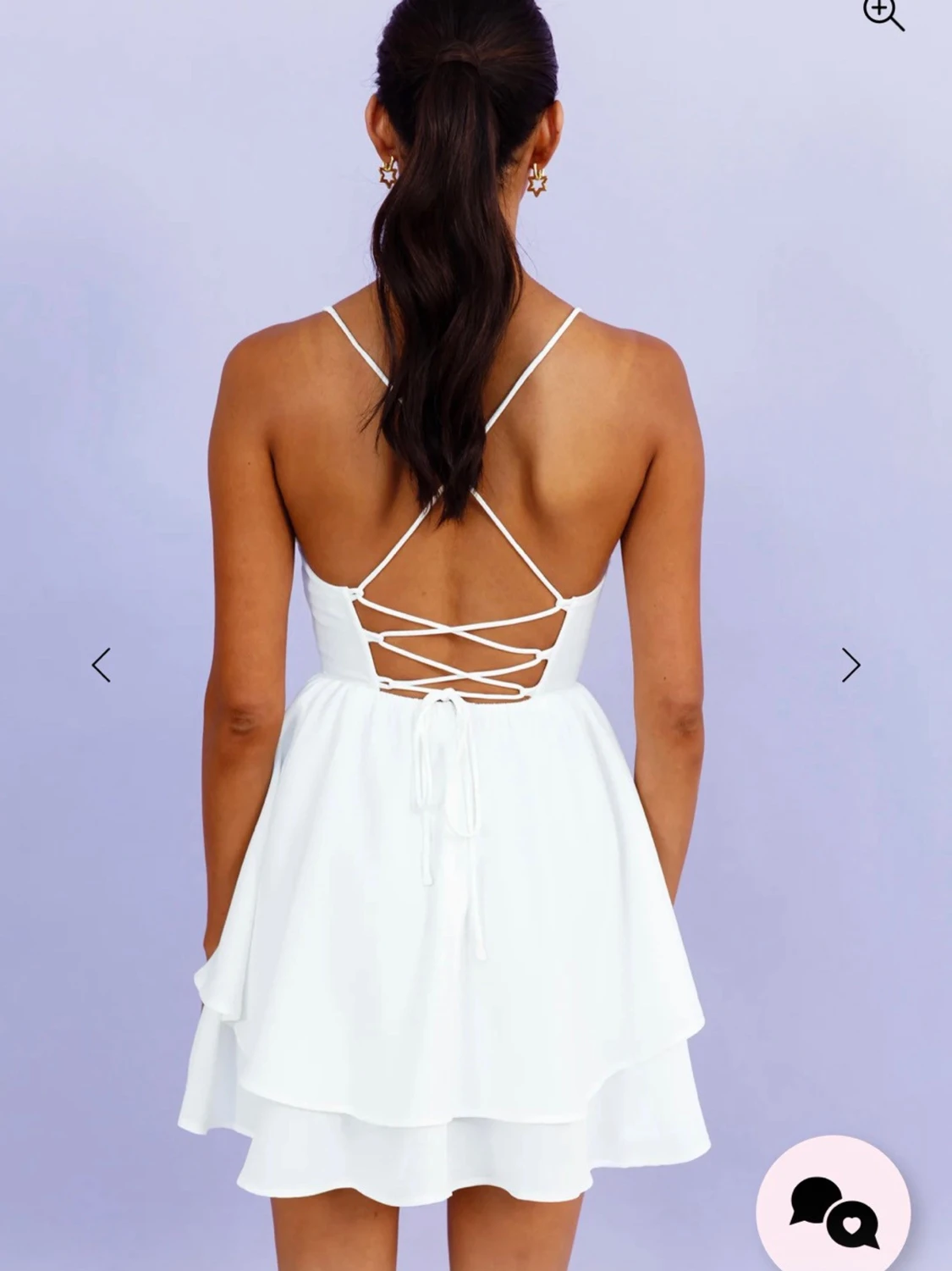 Vit mini klänning med öppen rygg från Hello Molly!! 💞💞