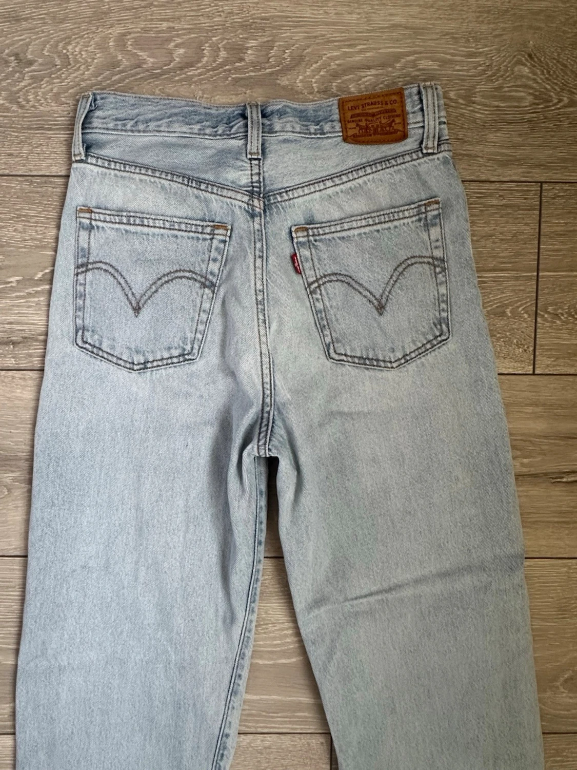 Levi's ljusblå raka jeans - 4