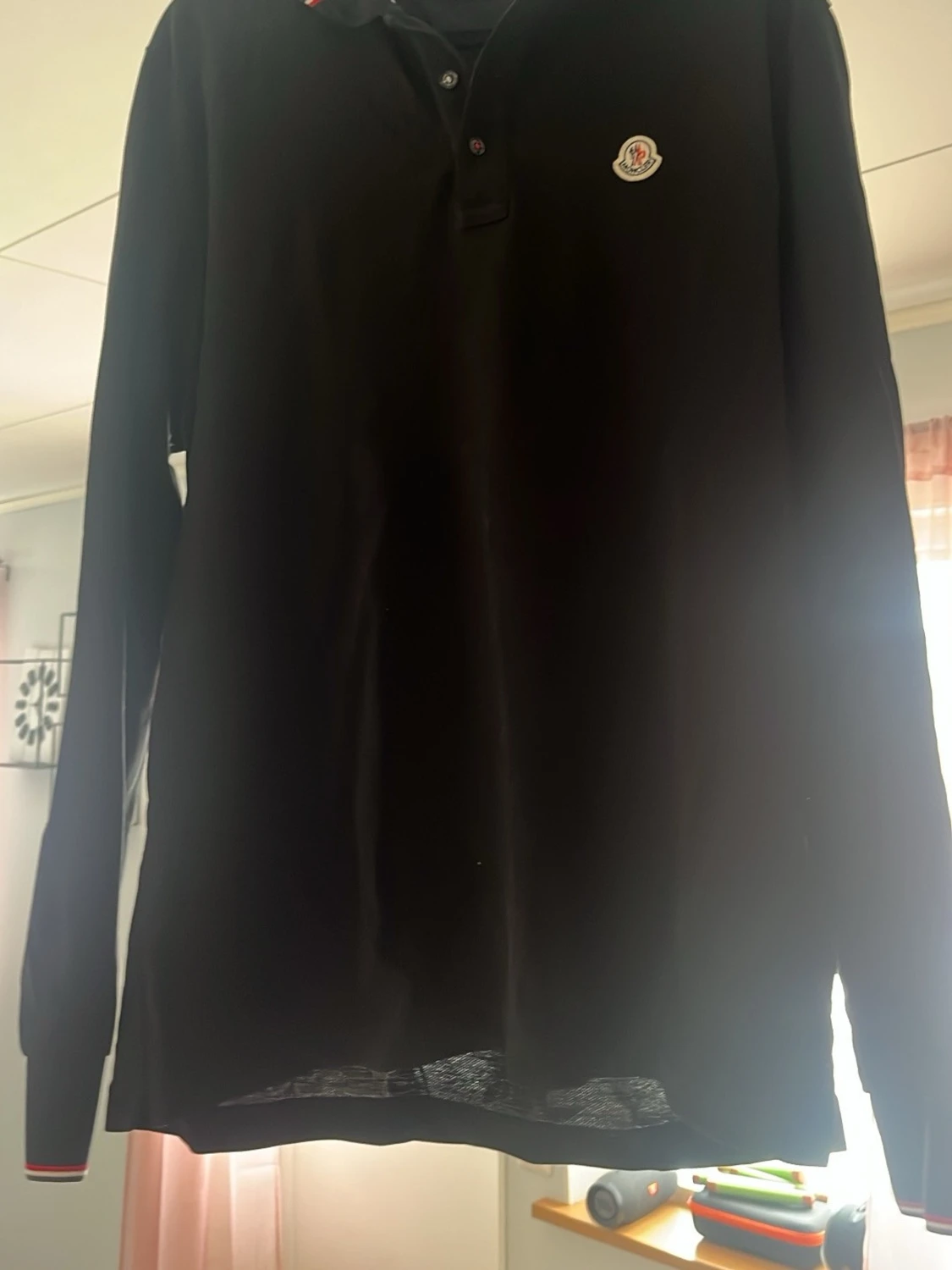 Svart långärmad långärmad piké från Moncler - 1