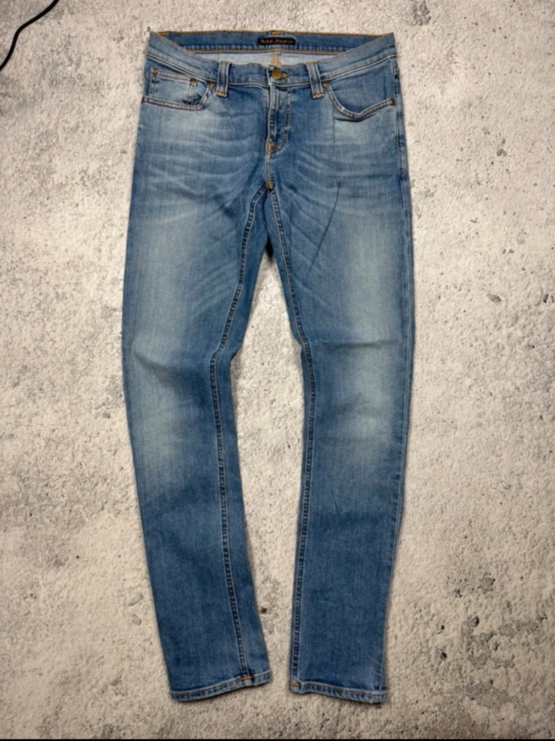 Blå slim fit jeans från Nudie Jeans - 1
