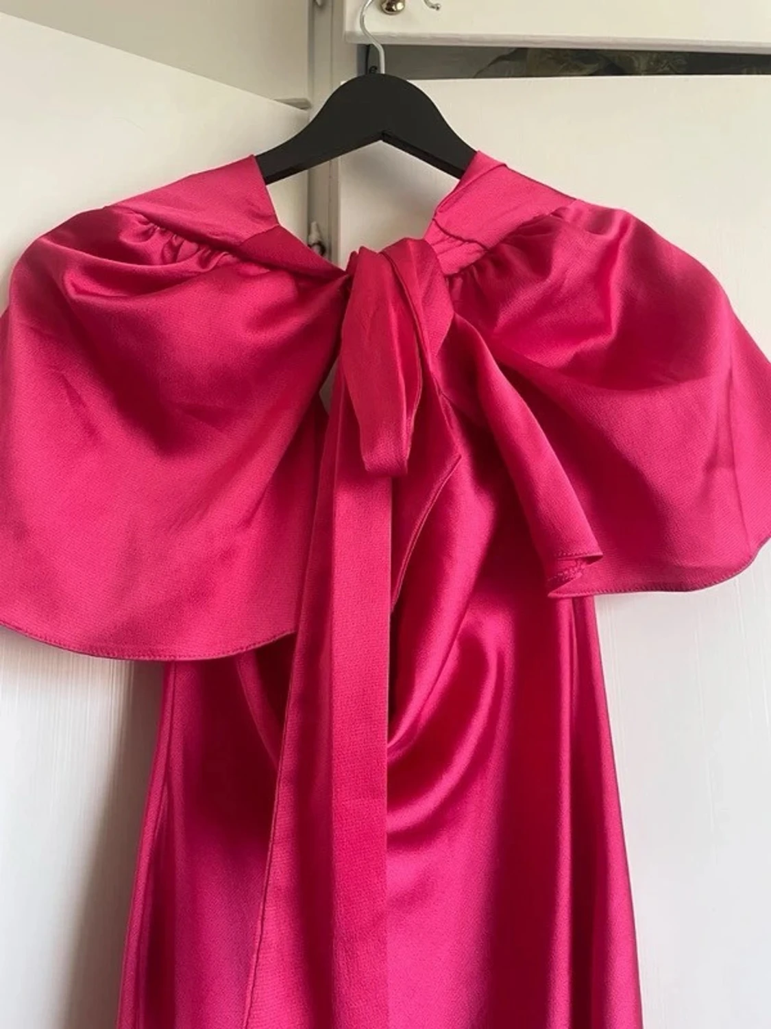 Rosa satinklänning  - 1