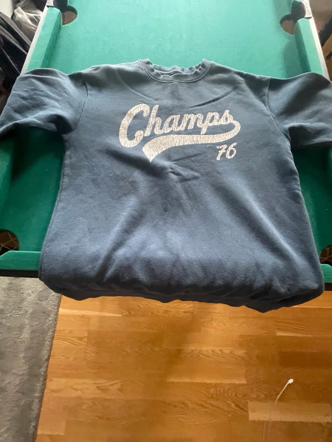 Blå sweatshirt med tryck Champs 76 - 1