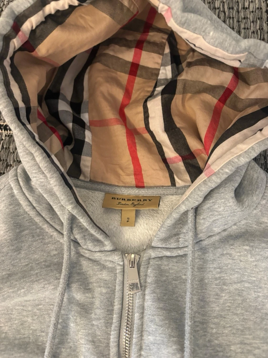Grå zip hoodie från Burberry - 3