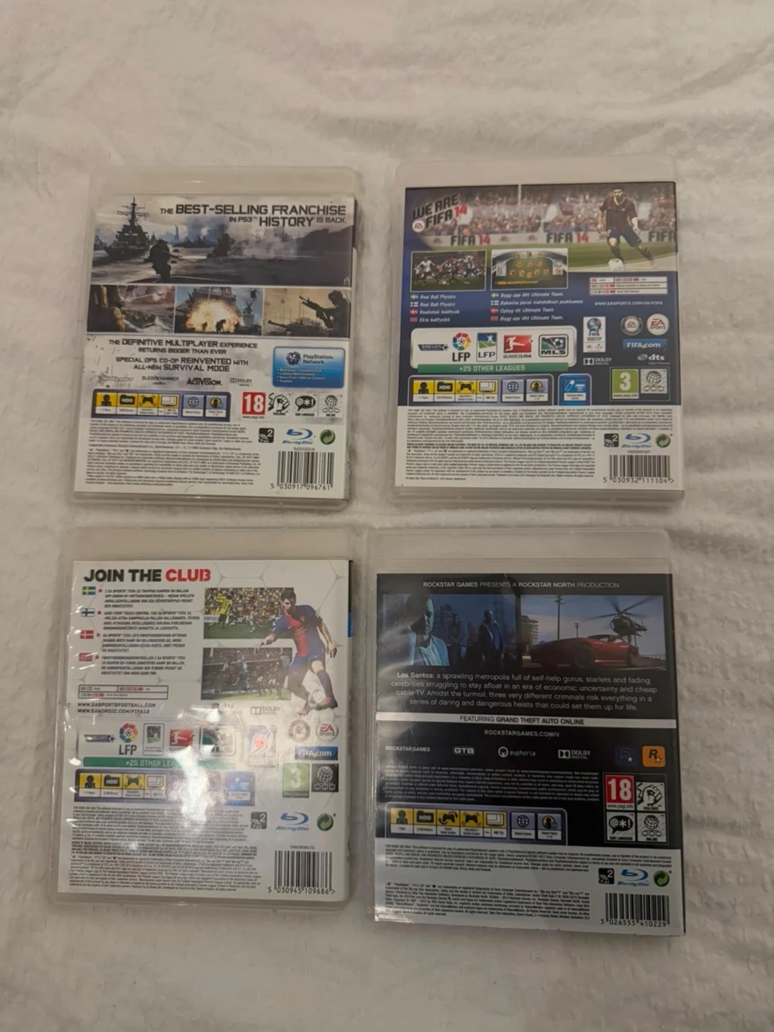 PS3-spelpaket: Call of Duty MW3, FIFA 14, FIFA 13, Grand Theft Auto V - 1