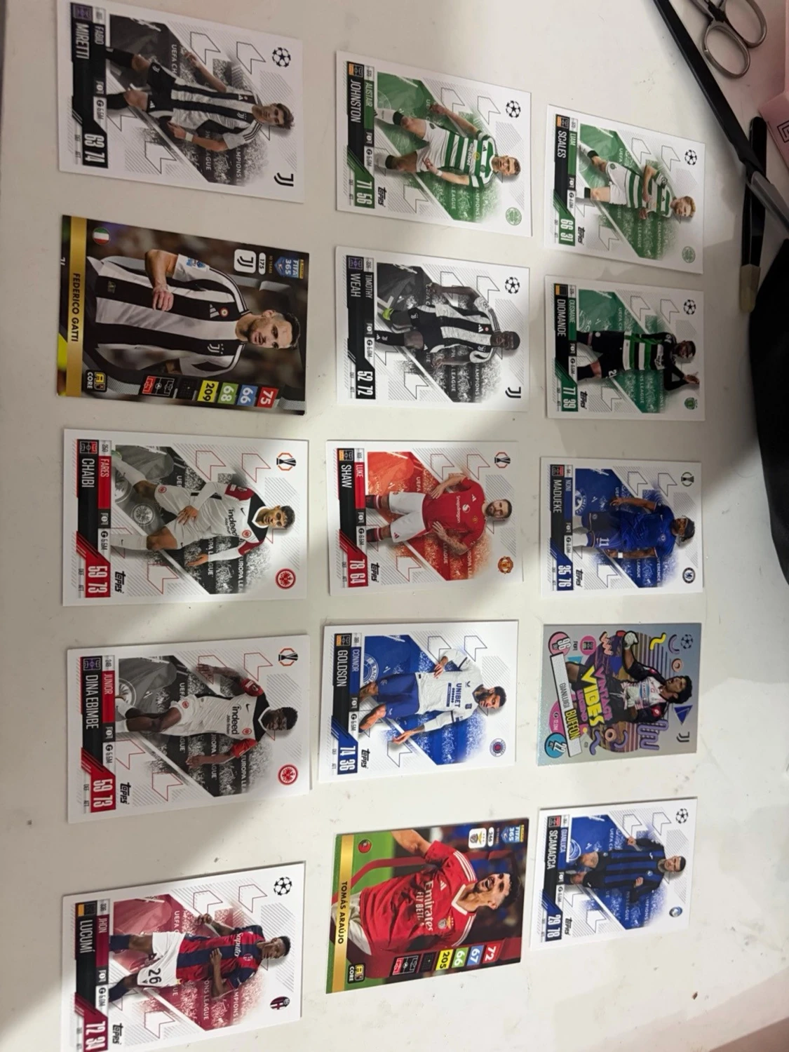 Samling fotbollskort match attax - 2