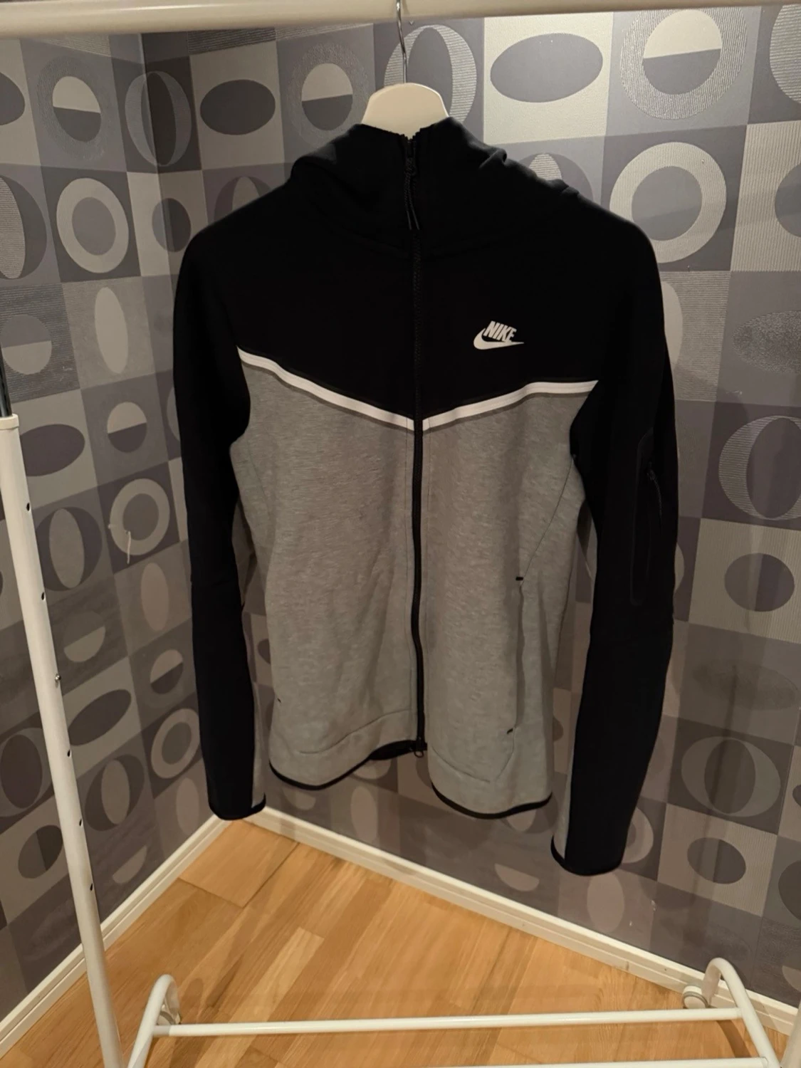 Nike zip hoodie svart/grå