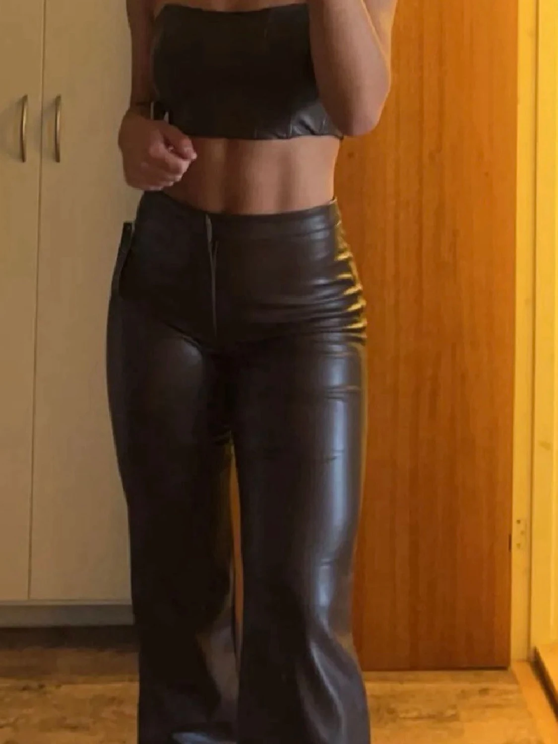 Bruna faux leather leggings