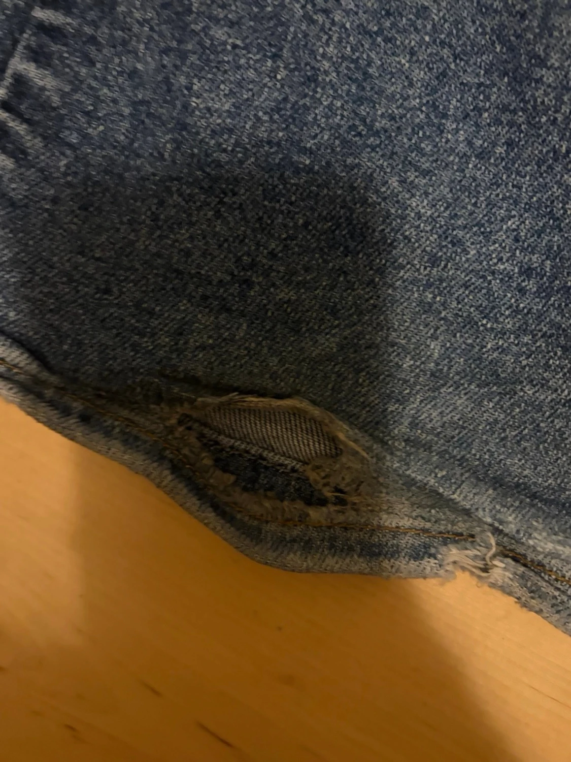 Blå bootcut jeans med hög midja - 2