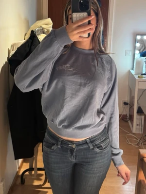Ljusblå sweatshirt  - Ljusblå sweatshirt från H&M med broderad logga på bröstet. I super bra skick!💕