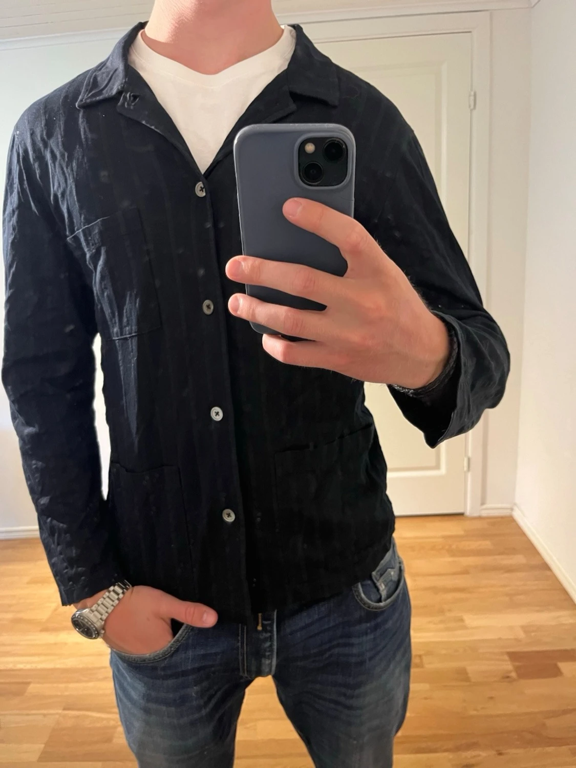 Mörkblå NN07 Overshirt  - 1