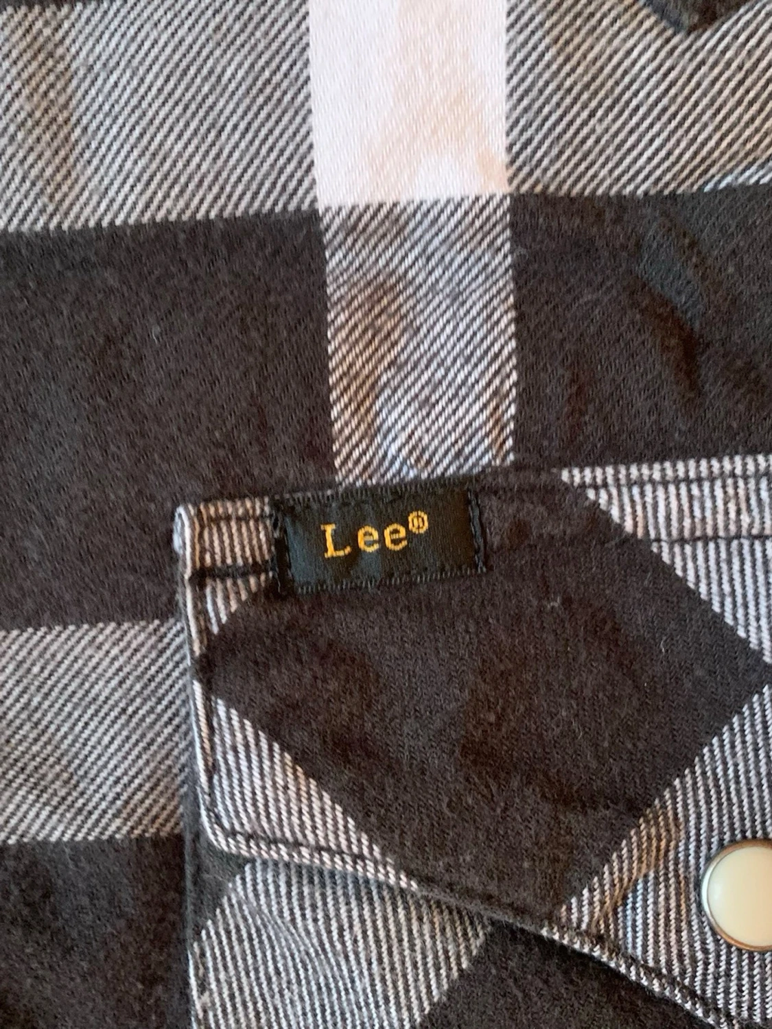 Svartvit rutig skjorta från Lee - 3