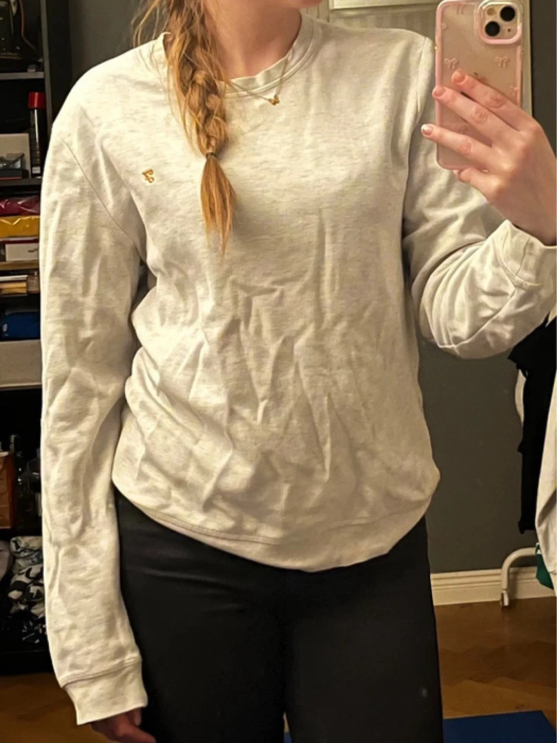 Ljusgrå sweatshirt  - 1