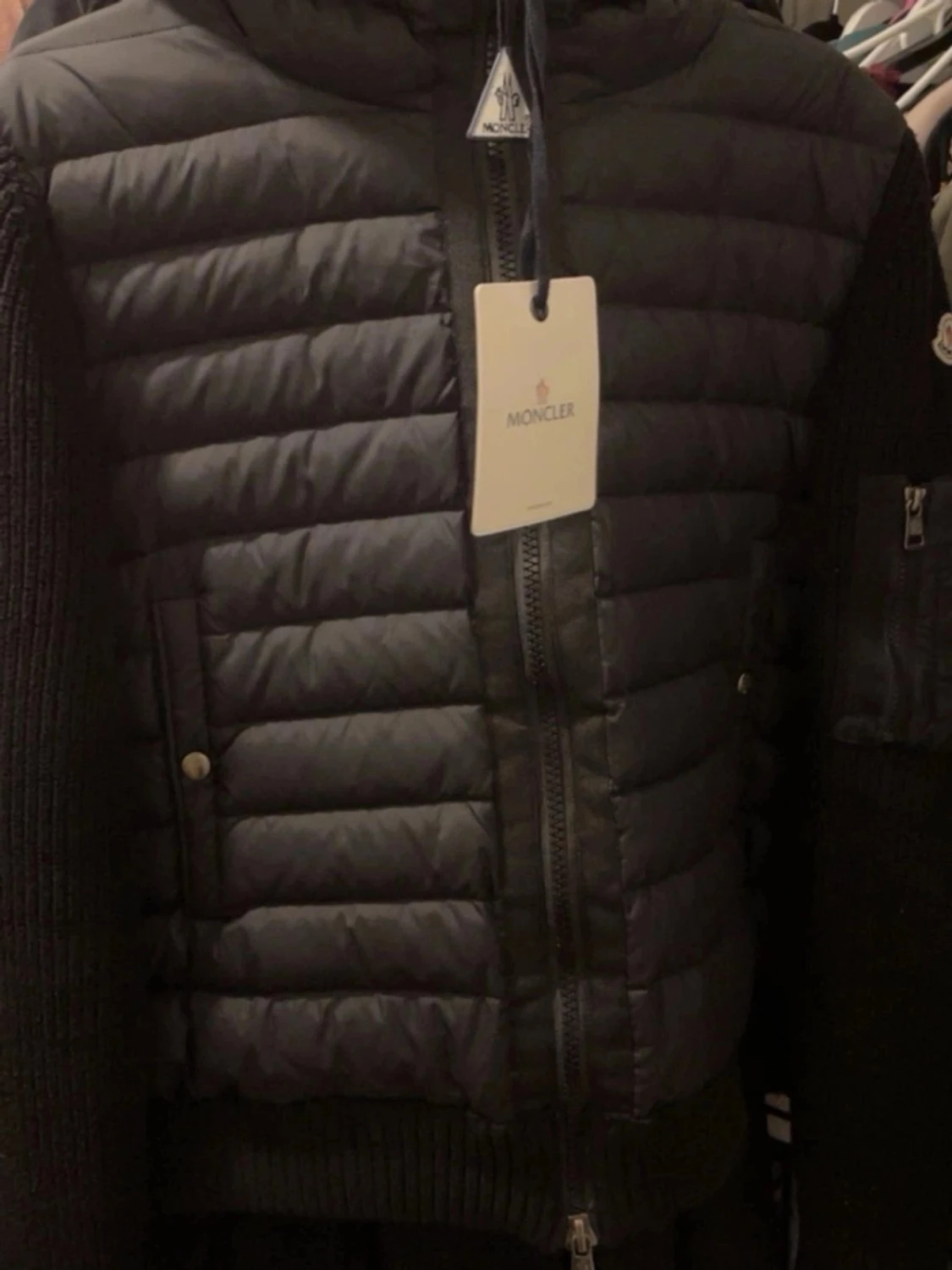 Svart Moncler cardigan med huva - 2