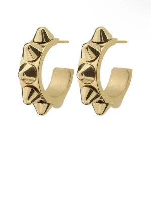 Örhänge från Edblad  - Snygga örhängen i form av små hoops med markerade guldfärgade nitar runt hela ringen. Örhängena har en cool och edgy design som sticker ut och passar perfekt för dig som gillar statement-accessoarer. Kommer i en söt rosa ask.