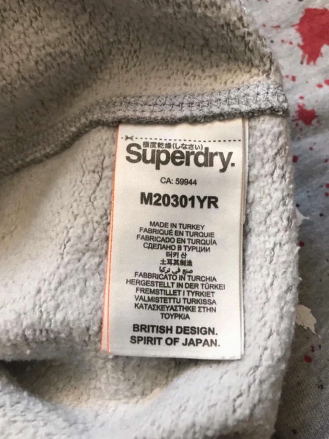 Superdry hoodie grå med tryck - 5