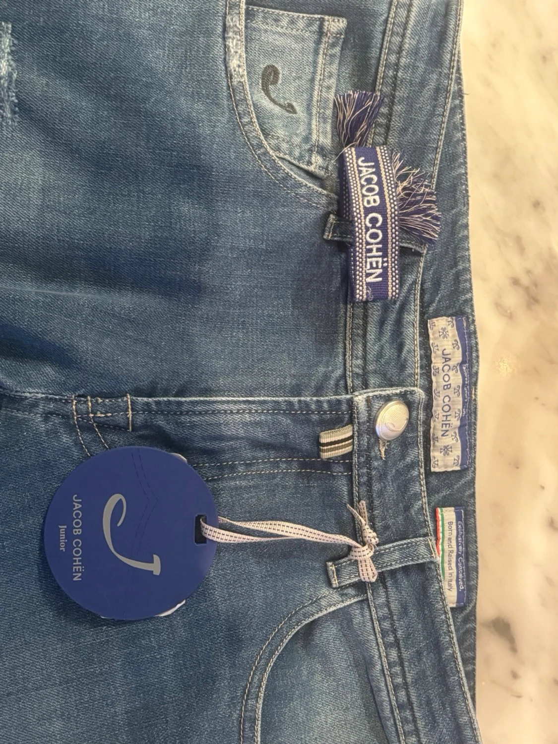 Blå slim fit jeans från Jacob Cohen - 2