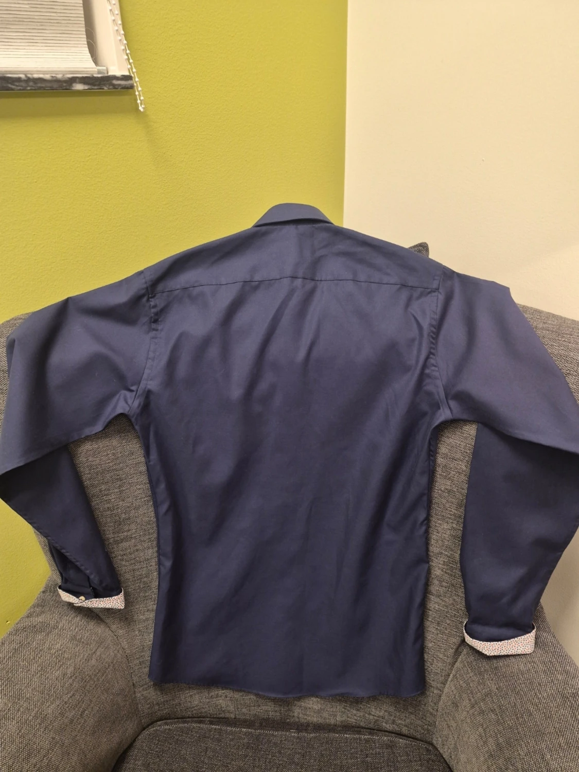 Mörkblå skjorta från Seven Seas 37/38 S slim-fit - 3