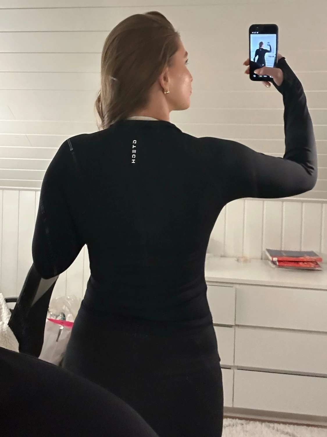 Svart långärmad träningströja gtech - 1