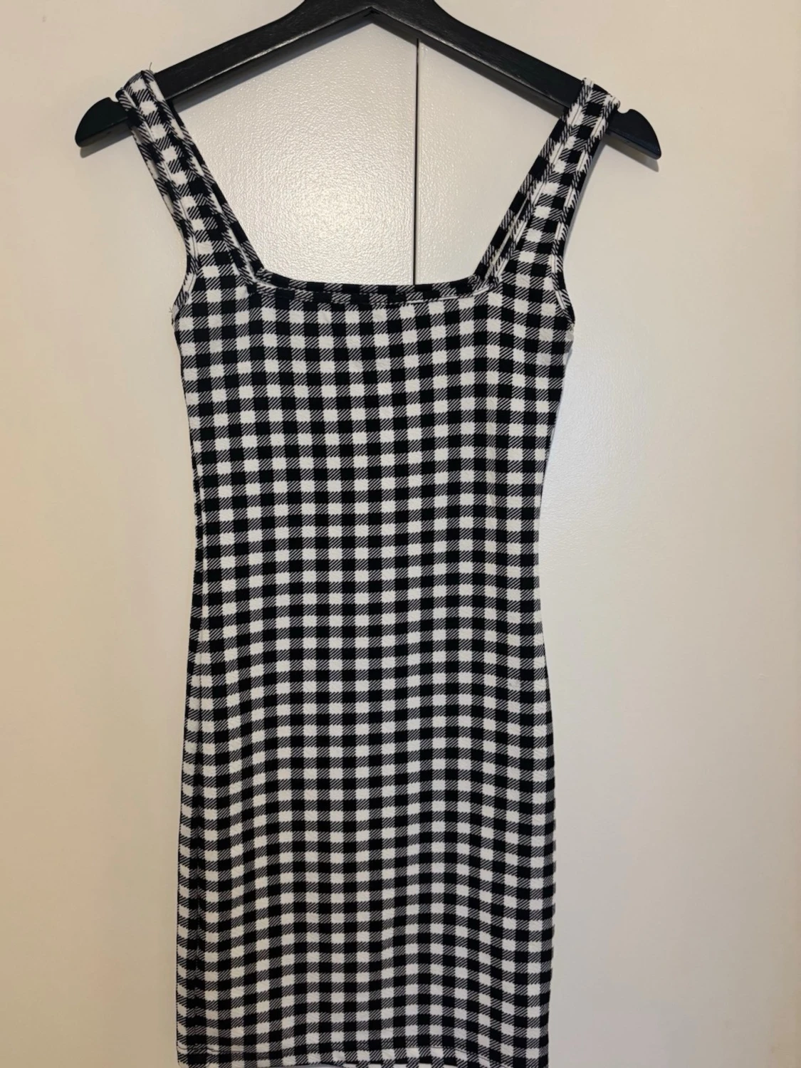 Svartvit rutig  klänning - 1
