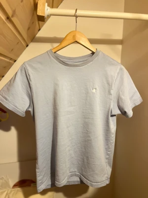 Ljusblå t-shirt från Ralph Lauren - En stilren ljusblå t-shirt från Ralph Lauren med klassisk passform och diskret broderad logga på bröstet. T-shirten har rund halsringning och är tillverkad i mjuk bomull, perfekt för en avslappnad look.
