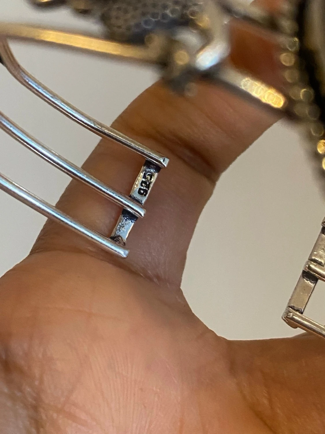 s925 Silverarmband med hjärtformad sten - 1