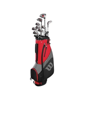 Wilson prostaff sgi stål skaft perfekt nybörjarsätt - Säljer mina första golfklubbor, sandwedge P-7i trä 5, hybrid samt driver! Har fungerat super super bra. Endast använda 2 säsonger så inget fel på något. Perfekt för dig som ska börja med golf! Bagen är det enda som inte medföljer. Nypris ca 4000