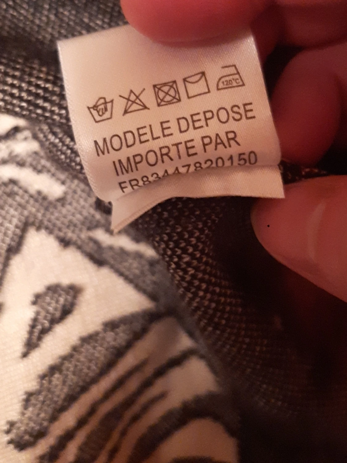 Svartvit mönstrad kortklänning - 6