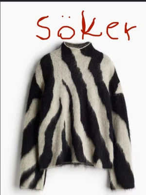 SÖKER Stickad tröja med zebramönster - Söker denna beige/svarta zebra tröjan från H&M! I storlek xs
