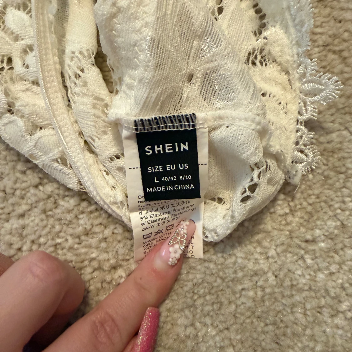 Vit spetsbralette från SHEIN - 1