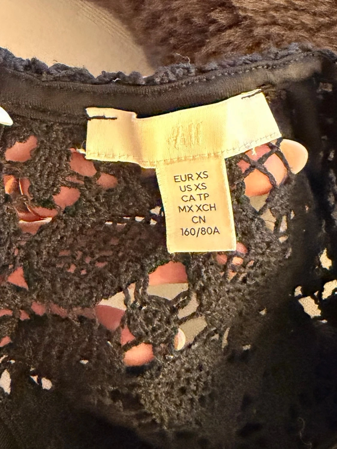 Svart spetsblus med vida ärmar - 3