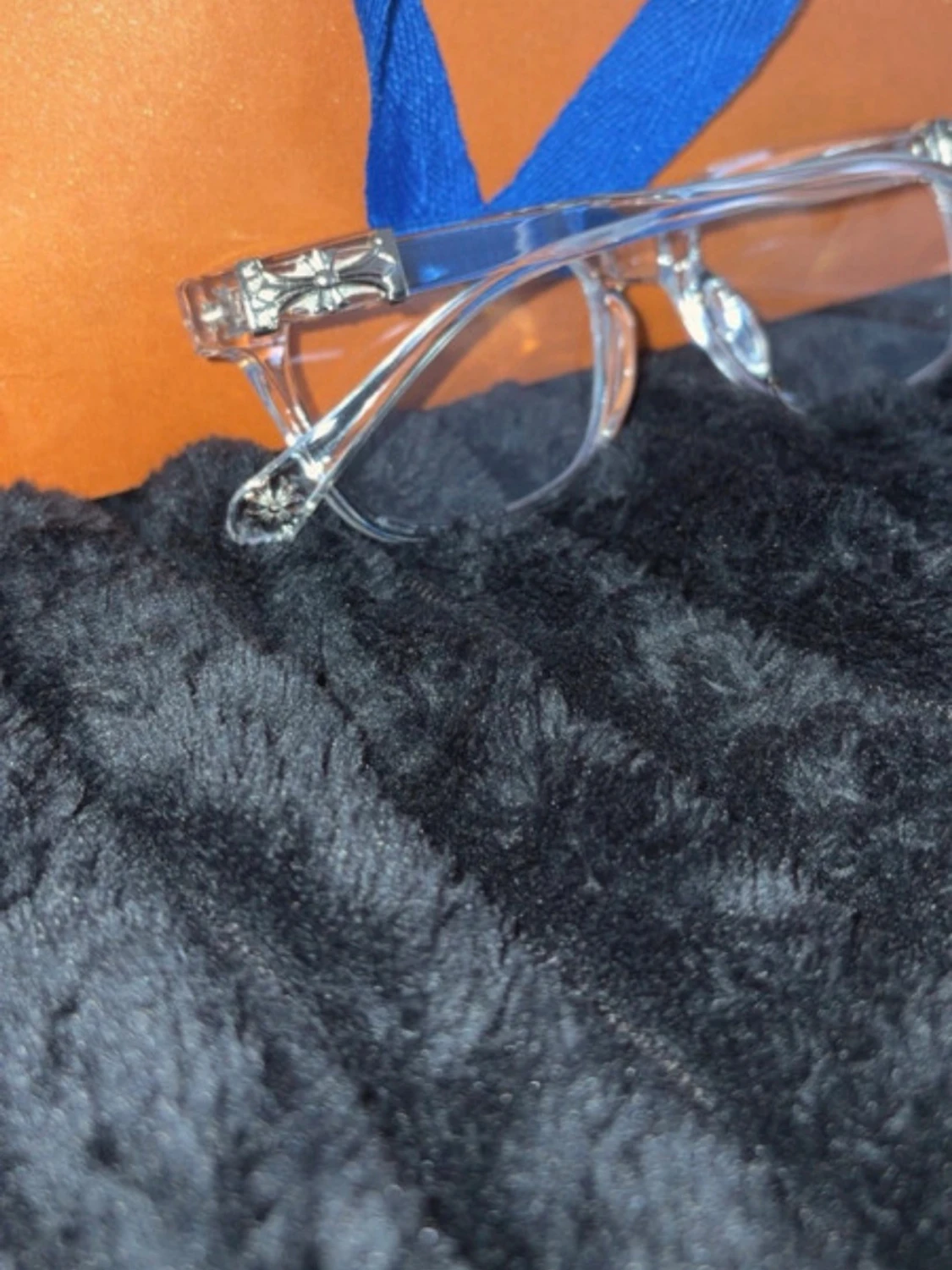 Chrome heart clear glasses - 1
