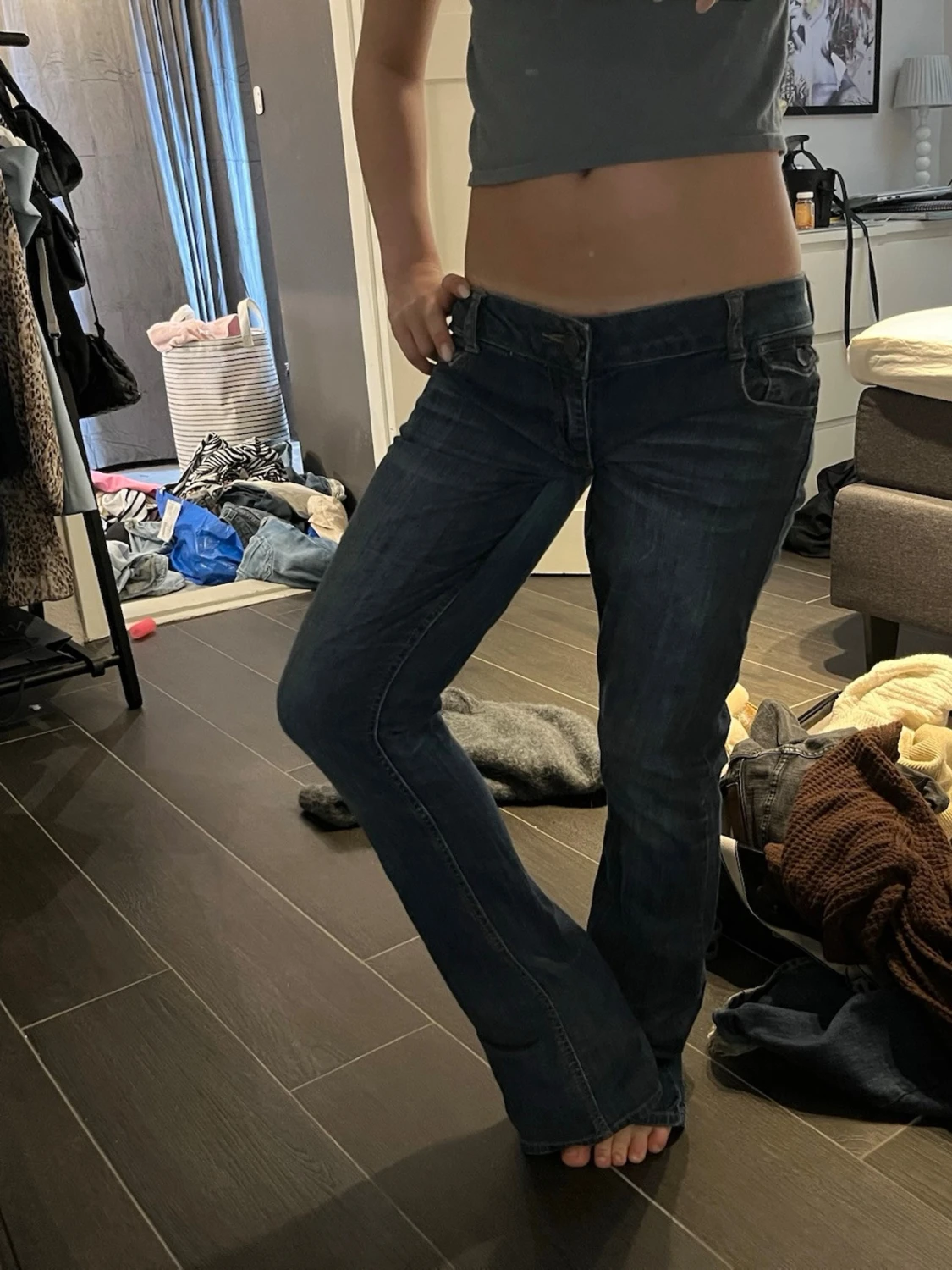 Lågmidjade jeans