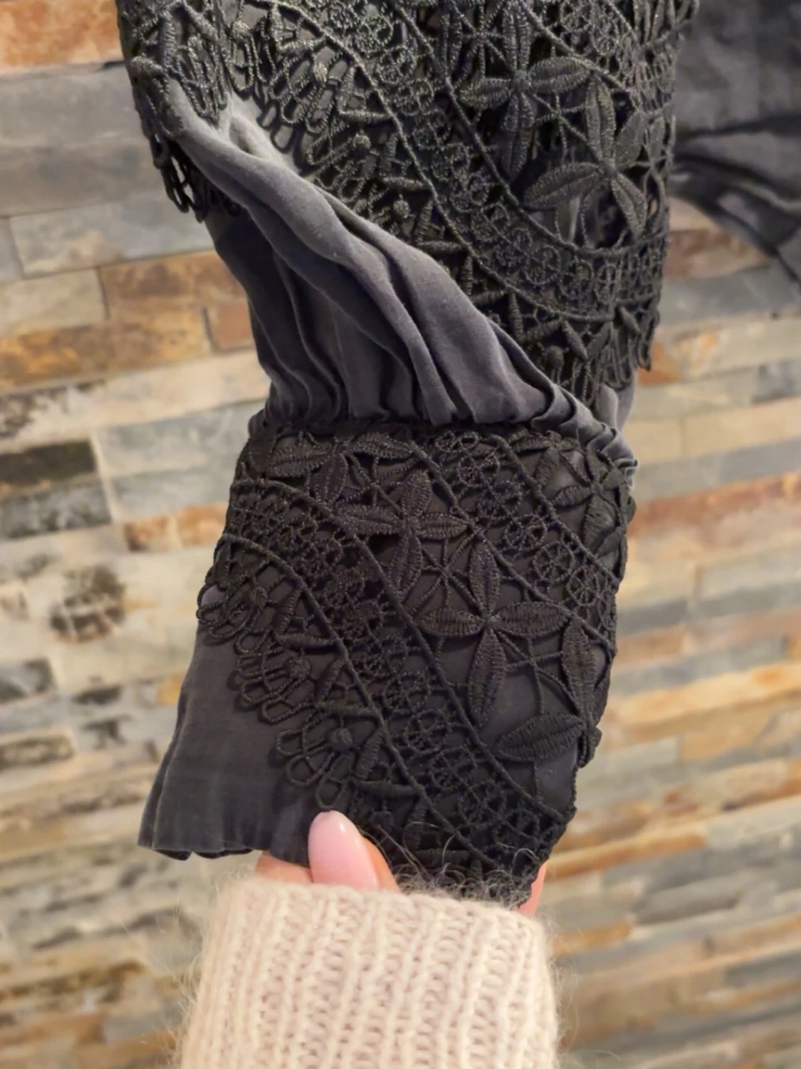 Svart spetsblus från Copenhagen Muse - 4