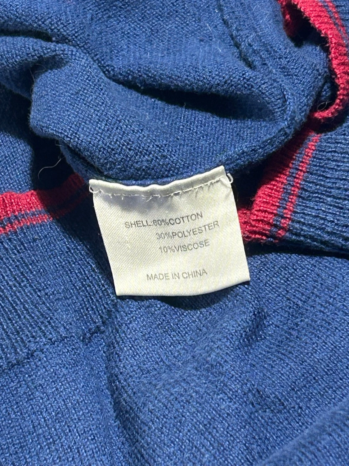 Pop England Knitted Polo Sweater – Blue – Size S - 4