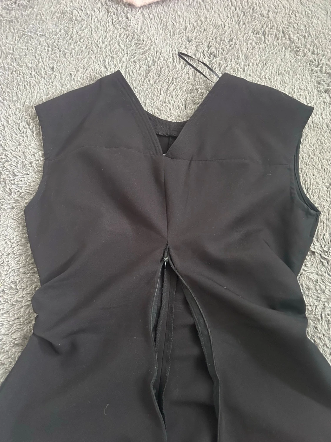 Svart ärmlös topp i bomull - 3