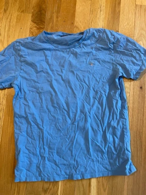 Blå basic t-shirt från GANT - En enkel blå t-shirt från GANT med rund hals och liten broderad logga på bröstet. Tillverkad i mjuk bomull och har en klassisk passform med korta ärmar. Perfekt till jeans eller shorts för en clean look.