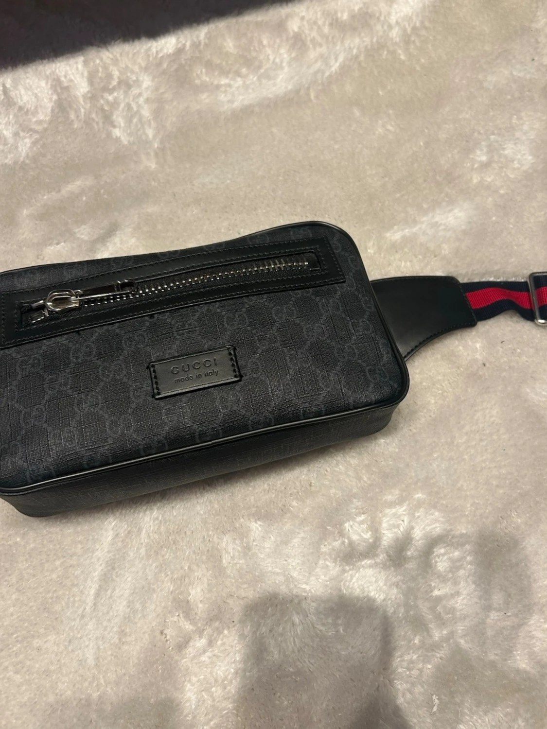 Gucci väska svart supreme midja - 3