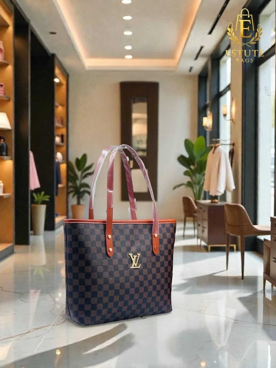 Louis Vuitton brun handväska - 1