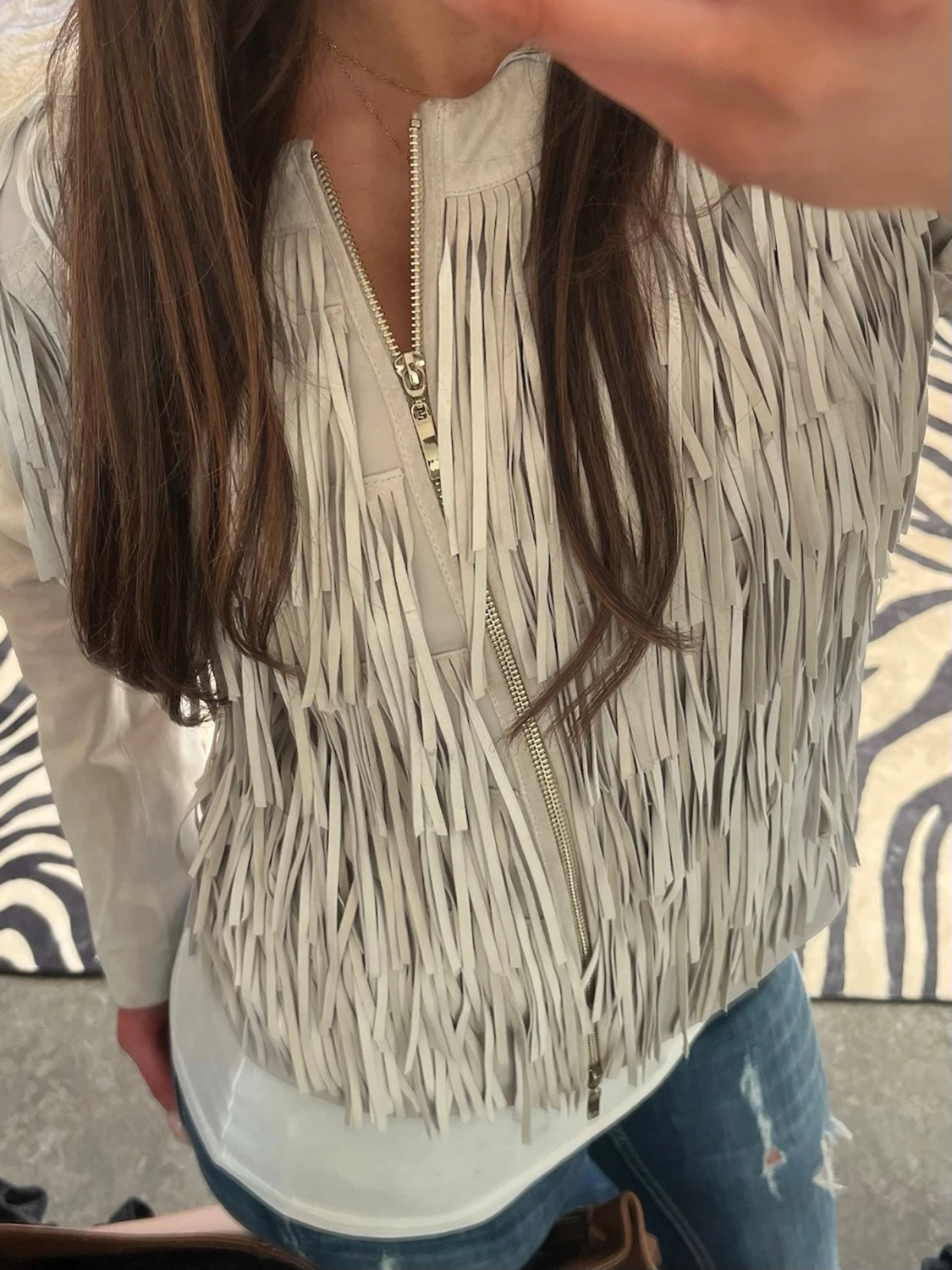 Jacka med fransar  - 3