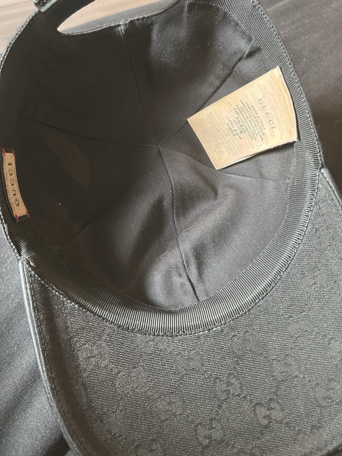 Svart keps från Gucci med GG-mönster - 4