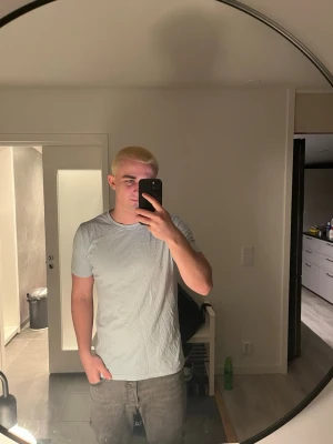 Ljusgrå basic t-shirt från studio total  - En enkel och stilren ljusgrå t-shirt från Weekday. Klassisk rund halsringning och korta ärmar. Perfekt basplagg i mjuk bomull som passar till allt. Snygg att bära både ensam eller under en skjorta.