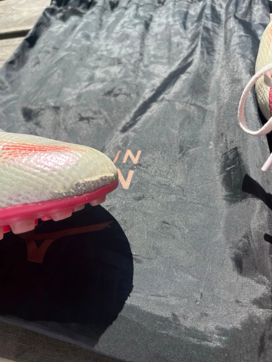 Mizuno vita och rosa fotbollsskor - 5