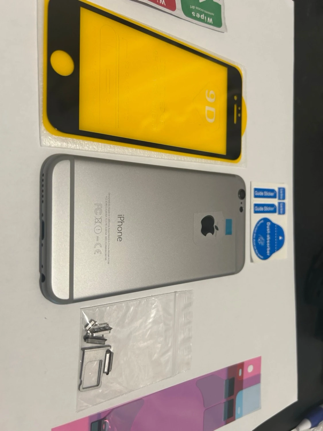 IPhone 6 baksida med skärmskydd / grå - 1