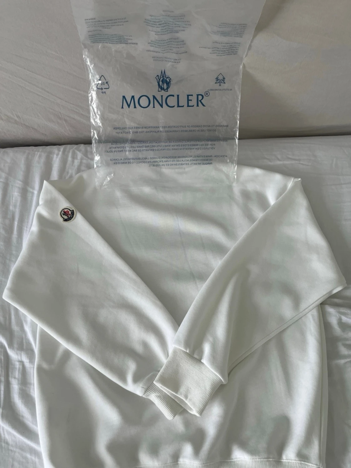Vit sweatshirt från Moncler - 1
