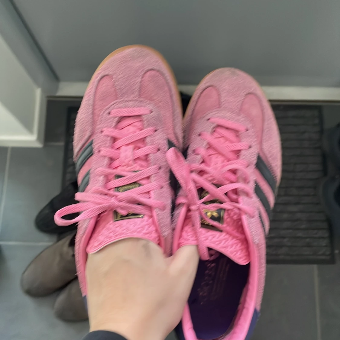 Rosa Adidas gazelle sneakers