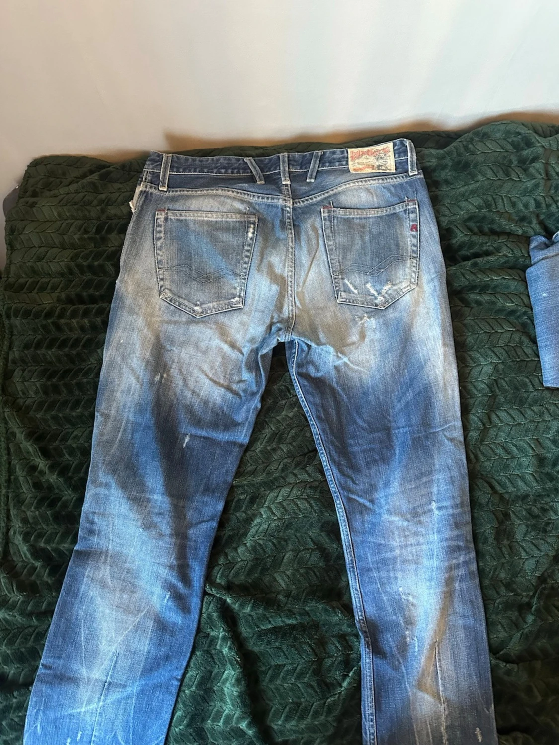 Blå slitna jeans från Replay - 1