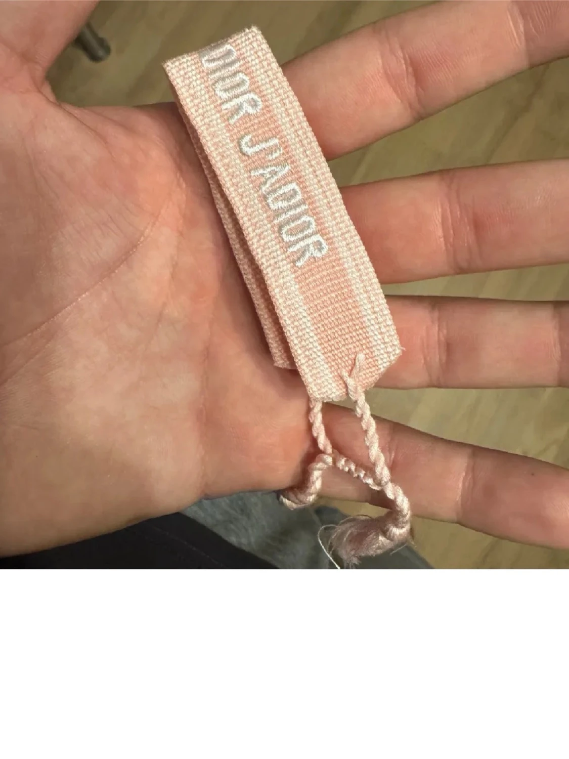 Christian Dior rosa tygarmband - 1